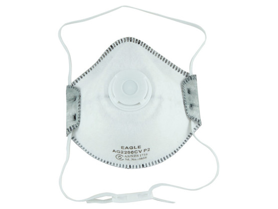 On Site Safety P2 Dust Mask (Moulded) with Valve Active Carbon and Acid Filter